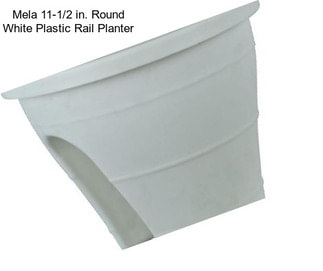 Mela 11-1/2 in. Round White Plastic Rail Planter