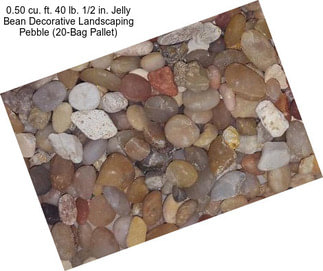 0.50 cu. ft. 40 lb. 1/2 in. Jelly Bean Decorative Landscaping Pebble (20-Bag Pallet)