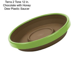 Terra 2 Tone 12 in. Chocolate with Honey Dew Plastic Saucer