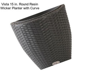 Vista 15 in. Round Resin Wicker Planter with Curve