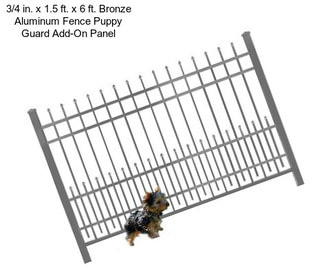 3/4 in. x 1.5 ft. x 6 ft. Bronze Aluminum Fence Puppy Guard Add-On Panel