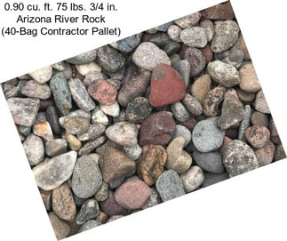 0.90 cu. ft. 75 lbs. 3/4 in. Arizona River Rock (40-Bag Contractor Pallet)