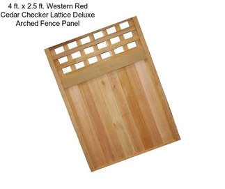 4 ft. x 2.5 ft. Western Red Cedar Checker Lattice Deluxe Arched Fence Panel