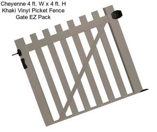 Cheyenne 4 ft. W x 4 ft. H Khaki Vinyl Picket Fence Gate EZ Pack