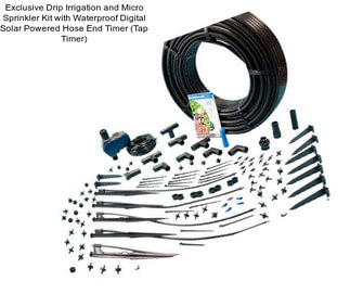 Exclusive Drip Irrigation and Micro Sprinkler Kit with Waterproof Digital Solar Powered Hose End Timer (Tap Timer)