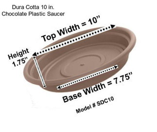 Dura Cotta 10 in. Chocolate Plastic Saucer