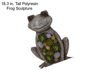 18.3 in. Tall Polyresin Frog Sculpture