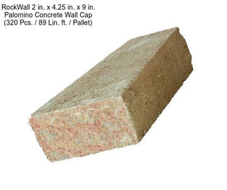 RockWall 2 in. x 4.25 in. x 9 in. Palomino Concrete Wall Cap (320 Pcs. / 89 Lin. ft. / Pallet)