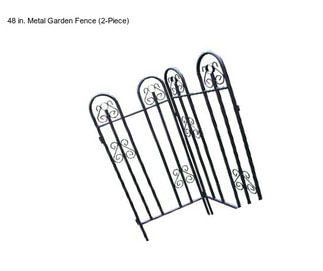 48 in. Metal Garden Fence (2-Piece)