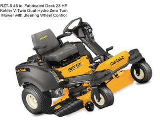 RZT-S 46 in. Fabricated Deck 23 HP Kohler V-Twin Dual-Hydro Zero Turn Mower with Steering Wheel Control