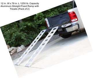 12 in. W x 78 in. L 1250 lb. Capacity Aluminum Straight Fixed Ramp with Treads (Pack of 2)