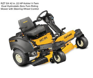 RZT SX 42 in. 22 HP Kohler V-Twin Dual Hydrostatic Zero-Turn Riding Mower with Steering Wheel Control