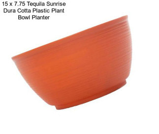 15 x 7.75 Tequila Sunrise Dura Cotta Plastic Plant Bowl Planter