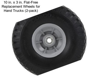 10 in. x 3 in. Flat-Free Replacement Wheels for Hand Trucks (2-pack)
