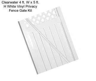 Clearwater 4 ft. W x 5 ft. H White Vinyl Privacy Fence Gate Kit