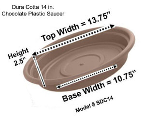 Dura Cotta 14 in. Chocolate Plastic Saucer