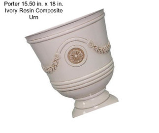 Porter 15.50 in. x 18 in. Ivory Resin Composite Urn