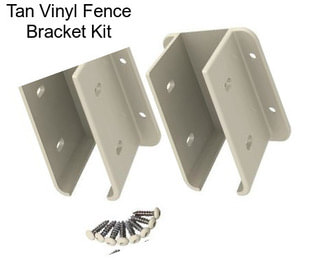 Tan Vinyl Fence Bracket Kit