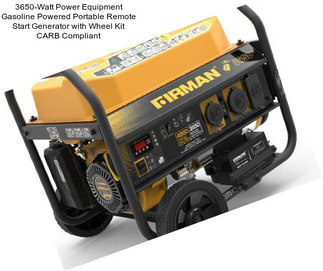 3650-Watt Power Equipment Gasoline Powered Portable Remote Start Generator with Wheel Kit CARB Compliant