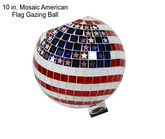 10 in. Mosaic American Flag Gazing Ball