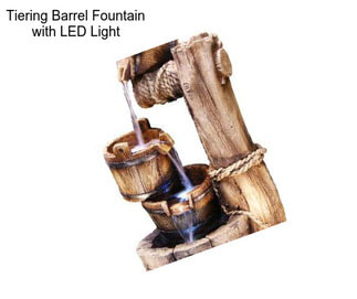 Tiering Barrel Fountain with LED Light