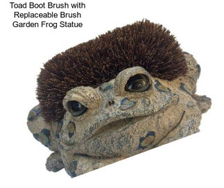 Toad Boot Brush with Replaceable Brush Garden Frog Statue