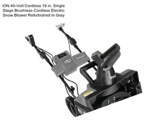 ION 40-Volt Cordless 18 in. Single Stage Brushless Cordless Electric Snow Blower Refurbished in Gray