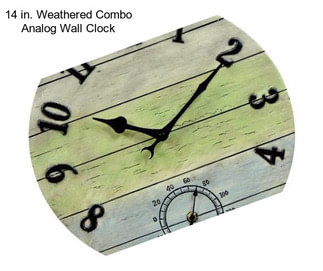 14 in. Weathered Combo Analog Wall Clock