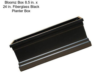 Bloomz Box 8.5 in. x 24 in. Fiberglass Black Planter Box