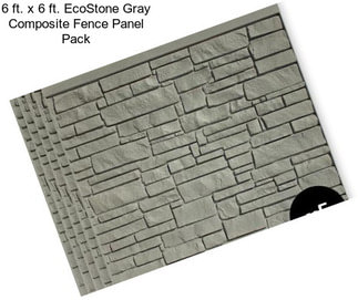 6 ft. x 6 ft. EcoStone Gray Composite Fence Panel Pack