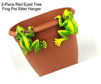 2-Piece Red Eyed Tree Frog Pot Sitter Hanger