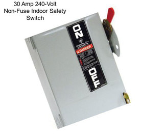 30 Amp 240-Volt Non-Fuse Indoor Safety Switch