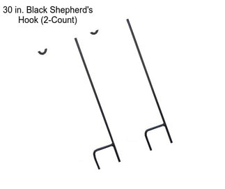 30 in. Black Shepherd\'s Hook (2-Count)