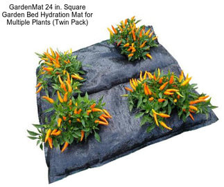 GardenMat 24 in. Square Garden Bed Hydration Mat for Multiple Plants (Twin Pack)