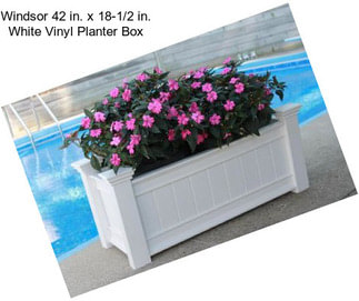 Windsor 42 in. x 18-1/2 in. White Vinyl Planter Box