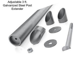 Adjustable 3 ft. Galvanized Steel Post Extender