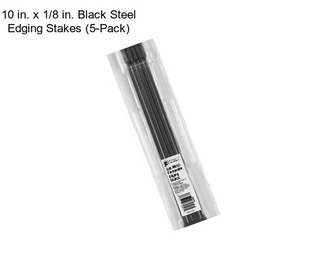 10 in. x 1/8 in. Black Steel Edging Stakes (5-Pack)