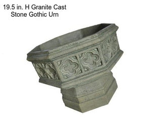 19.5 in. H Granite Cast Stone Gothic Urn