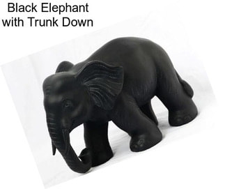 Black Elephant with Trunk Down