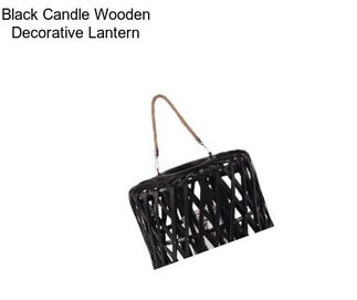 Black Candle Wooden Decorative Lantern