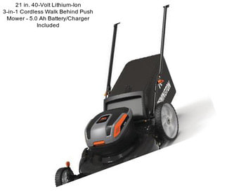21 in. 40-Volt Lithium-Ion 3-in-1 Cordless Walk Behind Push Mower - 5.0 Ah Battery/Charger Included
