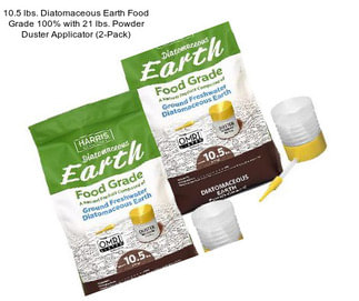 10.5 lbs. Diatomaceous Earth Food Grade 100% with 21 lbs. Powder Duster Applicator (2-Pack)