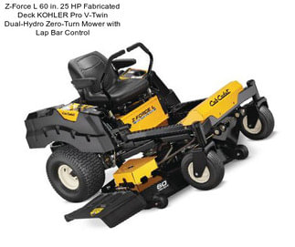 Z-Force L 60 in. 25 HP Fabricated Deck KOHLER Pro V-Twin Dual-Hydro Zero-Turn Mower with Lap Bar Control