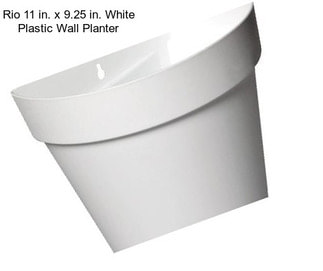 Rio 11 in. x 9.25 in. White Plastic Wall Planter