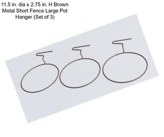 11.5 in. dia x 2.75 in. H Brown Metal Short Fence Large Pot Hanger (Set of 3)