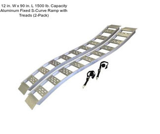 12 in. W x 90 in. L 1500 lb. Capacity Aluminum Fixed S-Curve Ramp with Treads (2-Pack)