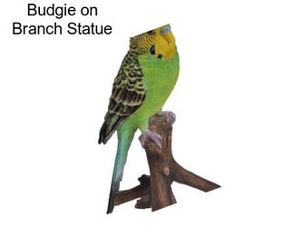 Budgie on Branch Statue