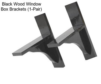 Black Wood Window Box Brackets (1-Pair)