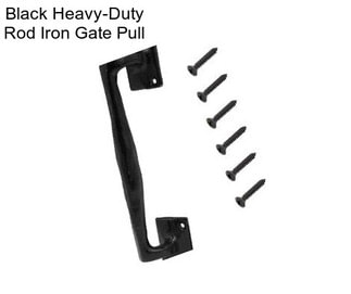 Black Heavy-Duty Rod Iron Gate Pull