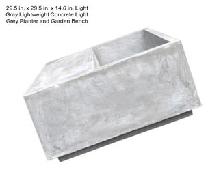 29.5 in. x 29.5 in. x 14.6 in. Light Gray Lightweight Concrete Light Grey Planter and Garden Bench